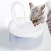 Chat gris qui boit à la Fontaine à eau pour chat avec jet central et purification par filtre au charbon actif.