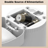 Distributeur de Croquettes pour Chat avec double alimentation : secteur et piles de secours.