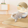 Tapis de Litière pour Chat beige avec structure alvéolée, efficace pour retenir les grains de litière.