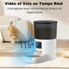 Distributeur de Croquettes pour Chat avec vision grand angle 115° et interaction en temps réel.