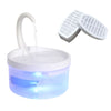 Fontaine à eau pour chat avec éclairage LED et filtres au charbon actif inclus.