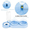 Gamelle pour chat surélevée avec démonstration du principe de siphon pour le débit d’eau