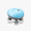 Masseur pour chat bleu ciel au design ergonomique avec têtes de massage visibles.