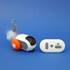 Jouet Souris pour chat avec télécommande, modèle orange, parfait pour des parties de chasse contrôlées.