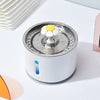 Fontaine pour chat design fleur avec arrêt automatique en cas de manque d'eau.