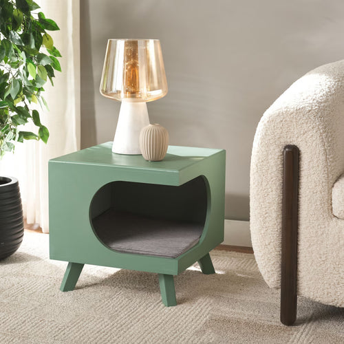 MiaouNook™ – Maison à Chat Premium en Bois avec Couchage Douillet