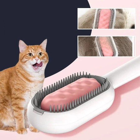 Brosse Pour Poils De Chat 3 en 1 pour brosser, nettoyer et apaiser votre félin.