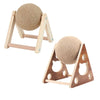 Deux modèles de griffoirs chat sisal avec structure bois clair et bois foncé.